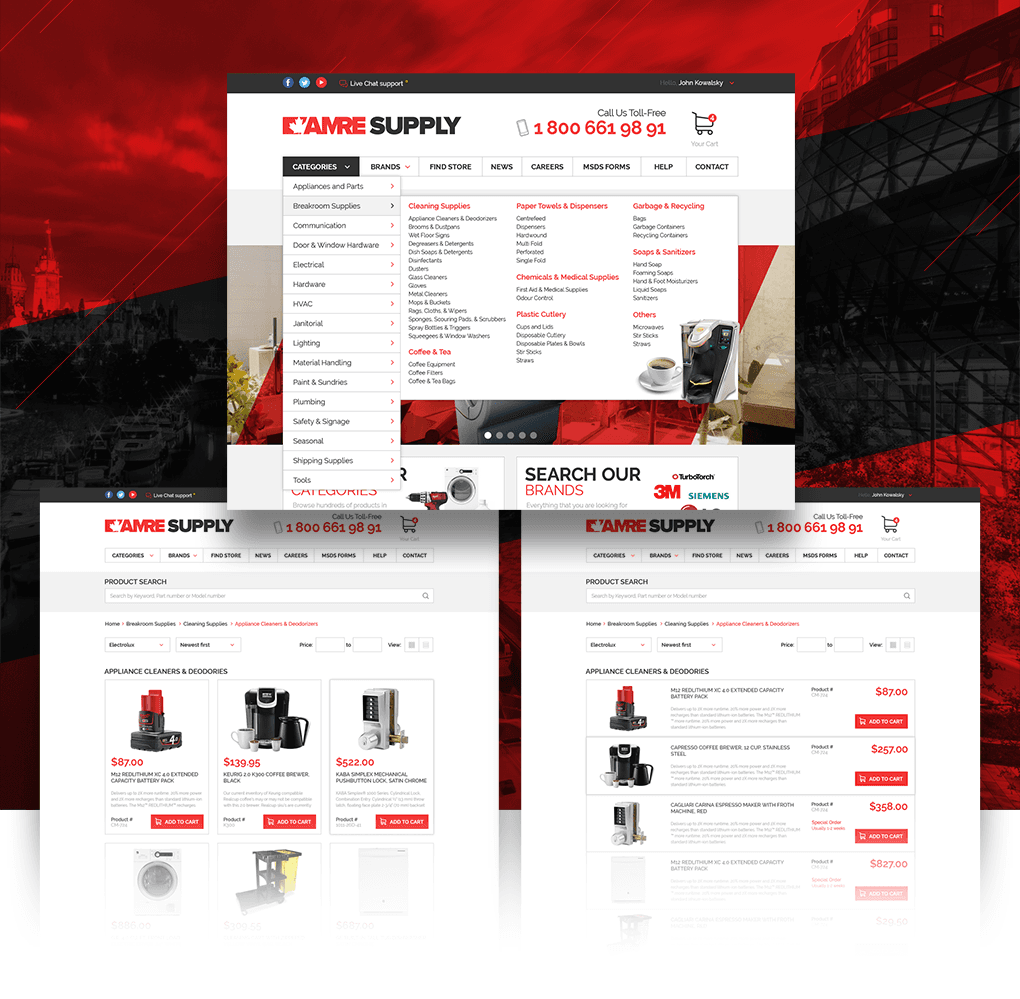 AmreSupply — screen