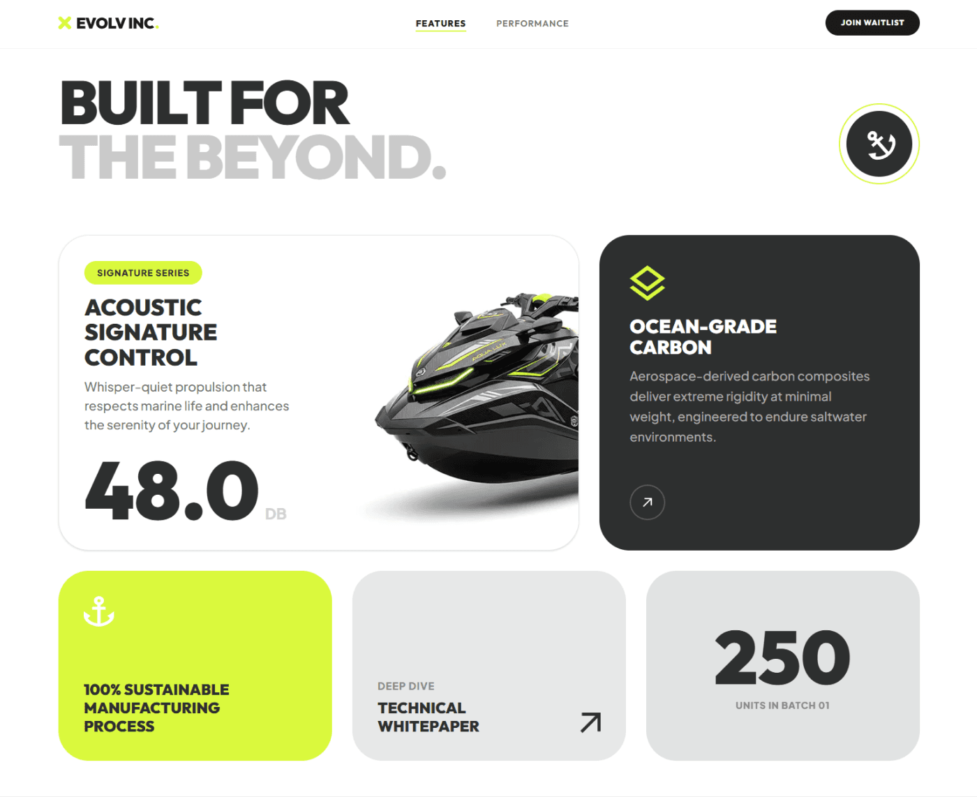 Evolve Inc — interface detail