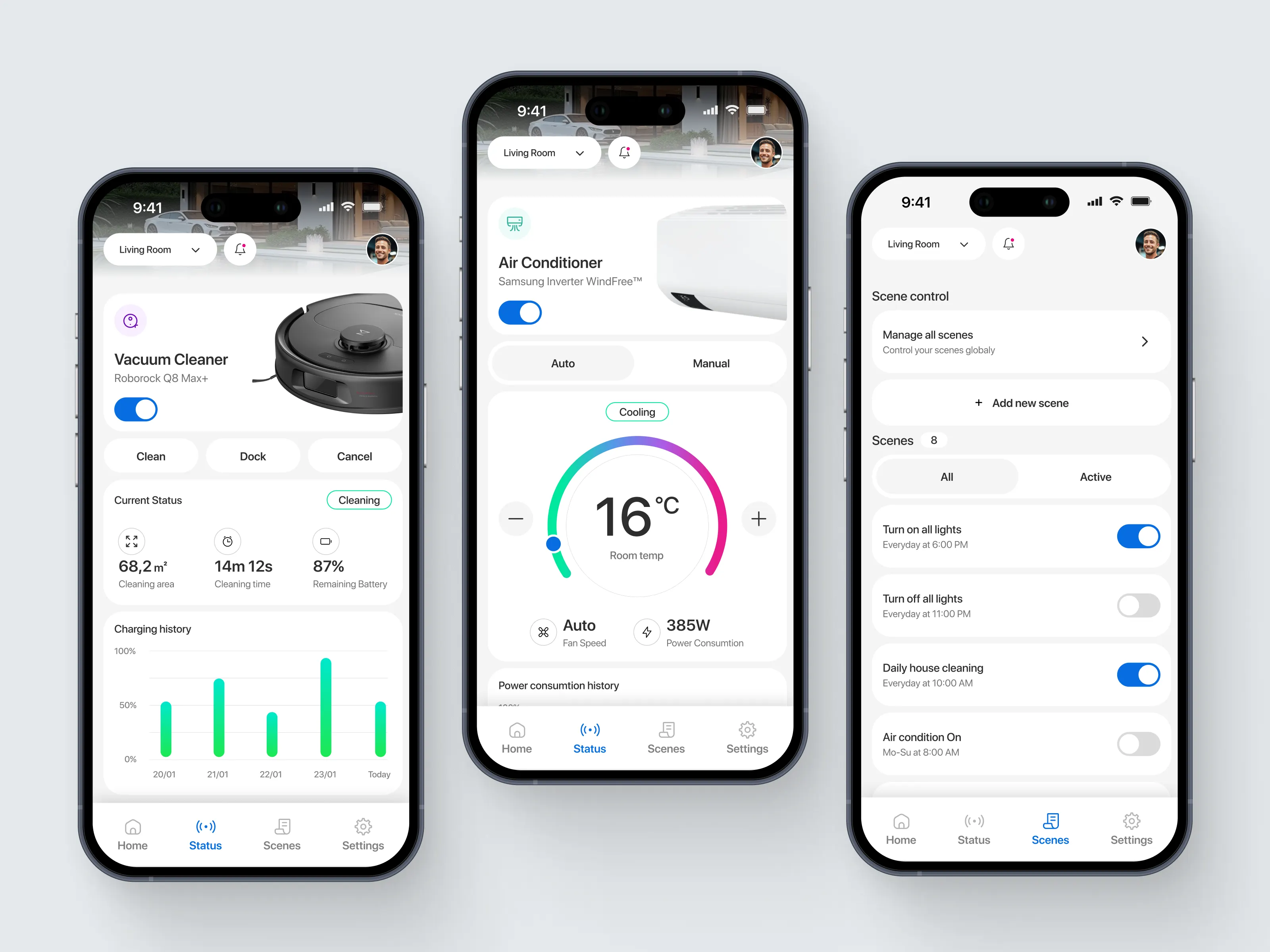 Smart Home App — screen